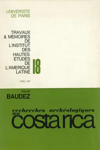 Recherche archéologiques dans la vallée du Tempisque, Guanacaste, Costa Rica_cover