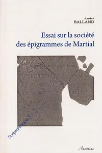 Essai sur la société des épigrammes de Martial_cover