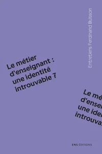 Le métier d'enseignant : une identité introuvable ?_cover