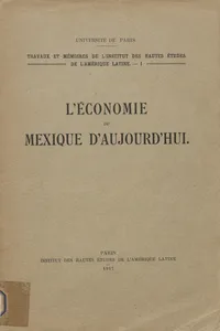 L'économie du Mexique d'aujourd'hui_cover