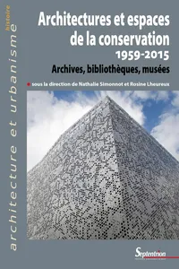 Architectures et espaces de la conservation_cover