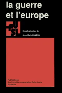 La guerre et l'Europe_cover