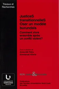 JusticeS transitionnelleS. Oser un modèle burundais_cover