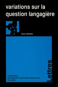 Variations sur la question langagière_cover