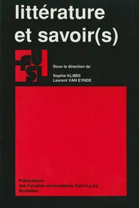 Littérature et savoi_cover