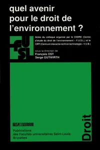 Quel avenir pour le droit de l'environnement ?_cover