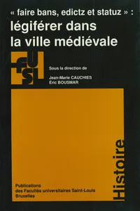 Légiférer dans la ville médiévale_cover