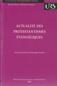 Actualité des protestantismes évangéliques_cover