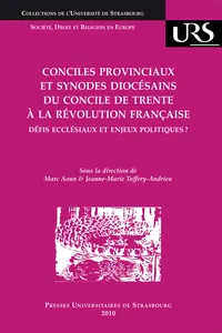 Conciles provinciaux et synodes diocésains du concile de Trente à la Révolution française_cover