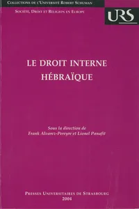 Le droit interne hébraïque_cover