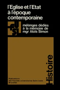 L'Église et l'État à l'époque contemporaine_cover