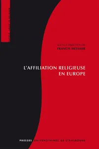 L'affiliation religieuse en Europe_cover