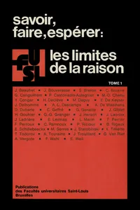 Savoir, faire, espérer : Les limites de la raison_cover