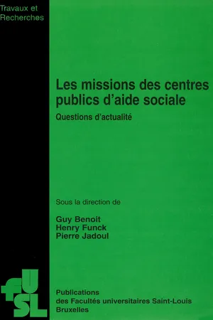 Les missions des centres publics d'aide sociale