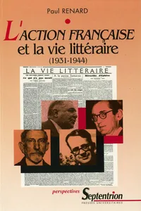 L'Action française et la vie littéraire_cover