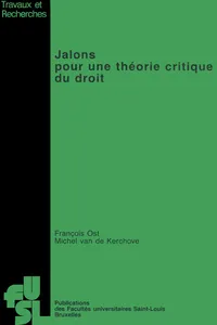 Jalons pour une théorie critique du droit_cover