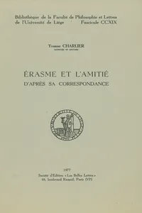 Érasme et l'amitié_cover