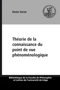 Théorie de la connaissance du point de vue phénoménologique_cover