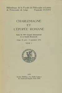 Charlemagne et l'épopée romane. Tome I_cover