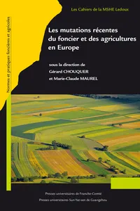 Les mutations récentes du foncier et des agricultures en Europe_cover