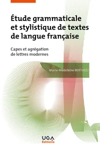 Étude grammaticale et stylistique de textes de langue française_cover