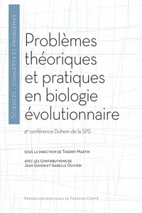 Problèmes théoriques et pratiques en biologie évolutionnaire_cover