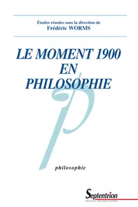 Le moment 1900 en philosophie_cover