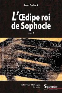 L'Œdipe Roi de Sophocle. Tome 1_cover