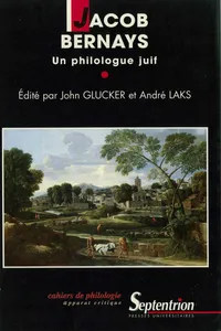 Jacob Bernays. Un philologue juif_cover