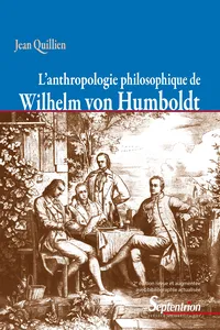 L'anthropologie philosophique de Wilhelm von Humboldt_cover