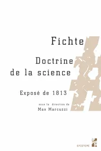 Fichte. Doctrine de la science_cover