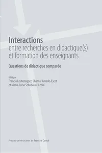 Interactions entre recherches en didactiqu et formation des enseignants_cover