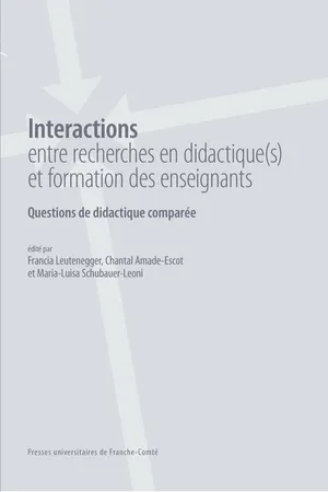 Interactions entre recherches en didactique(s) et formation des enseignants