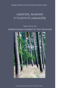 Variation, invariant et plasticité langagière_cover