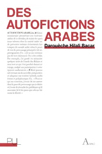 Des autofictions arabes_cover