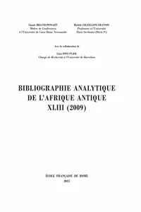 Bibliographie analytique de l'Afrique antique XLII_cover