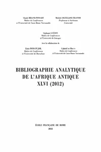 Bibliographie analytique de l'Afrique antique XLV_cover