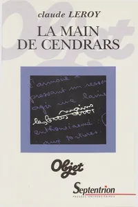 La main de Cendrars_cover