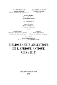 Bibliographie analytique de l'Afrique antique XLI_cover