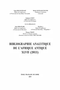 Bibliographie analytique de l'Afrique antique XLVI_cover