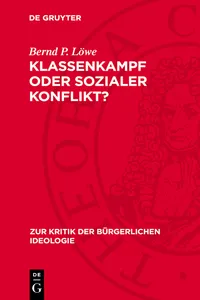 Klassenkampf oder sozialer Konflikt?_cover