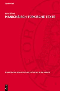 Manichäisch-türkische Texte_cover