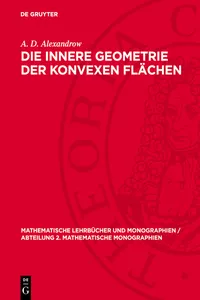 Die innere Geometrie der konvexen Flächen_cover