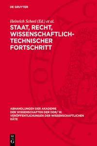 Staat, Recht, Wissenschaftlich-technischer Fortschritt_cover