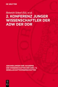 2. Konferenz junger Wissenschaftler der AdW der DDR_cover