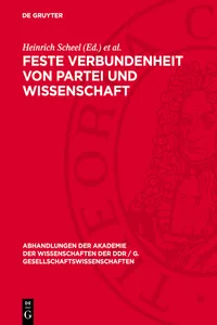 Feste Verbundenheit von Partei und Wissenschaft_cover