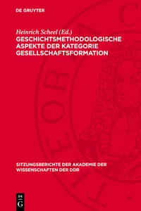 Geschichtsmethodologische Aspekte der Kategorie Gesellschaftsformation_cover