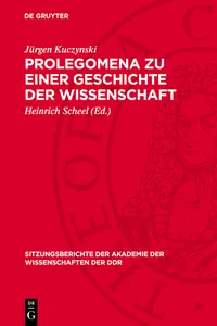 Prolegomena zu einer Geschichte der Wissenschaft_cover