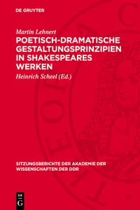 Poetisch-dramatische Gestaltungsprinzipien in Shakespeares Werken_cover