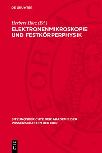 Elektronenmikroskopie und Festkörperphysik_cover